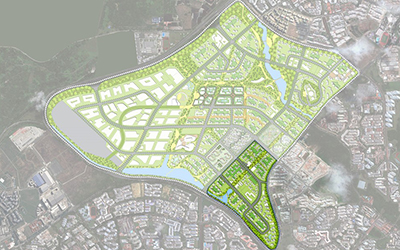 Tengah plantation district Map Aerial view of Plantation District.